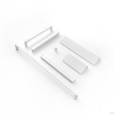 Aqua 480 Metal White Elongated Furniture Handle