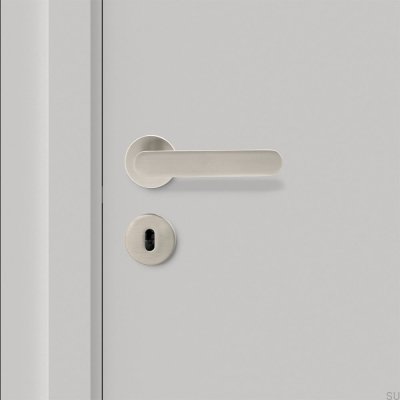 Vibe Plain Door Handle, Brushed Silver, Scandinavian Standard
