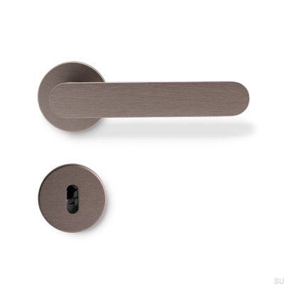Vibe Plain Aluminum Door Handle Dark Brown Standard Scandinavian