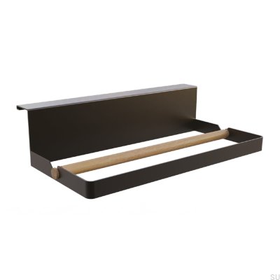 Systema 300 Paper Towel Holder Aluminum with Wood Matt Black
