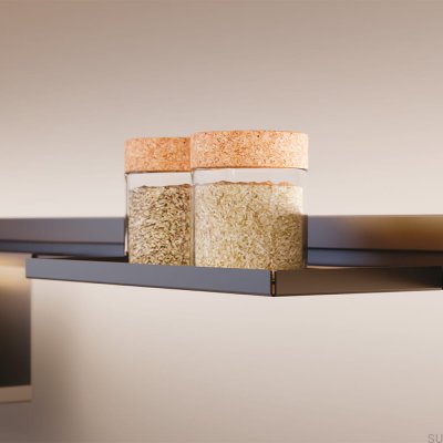 Kitchen Shelf Systema 305 Aluminum Matte Black