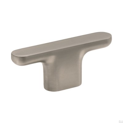 T-Bar Vibe Plain Metal Furniture Knob Silver Brushed