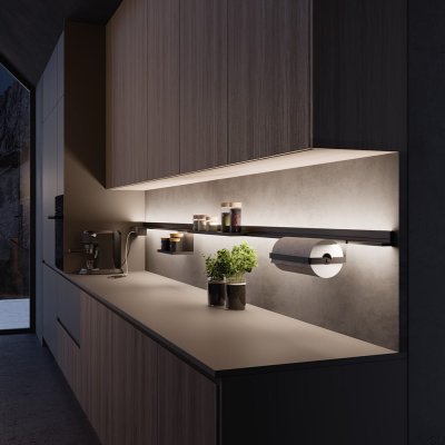 Wine Glass Hanger Systema 396 Aluminum Matt Black