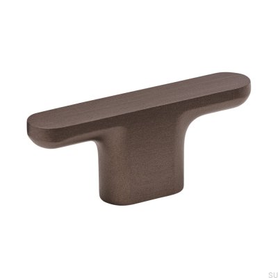 T-Bar Vibe Plain Metal Dark Brown Furniture Knob