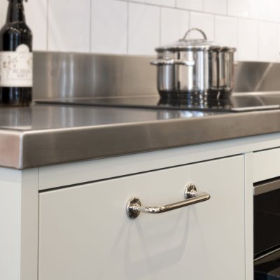 Jubilee 128 oblong furniture handle Brass Silver Nickel Polished