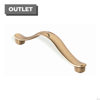 Elongated furniture handle 1197 96 Antique Gold