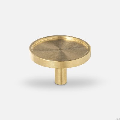 Ina L furniture knob Brass, Brushed, Unpainted