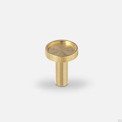 Ina S furniture knob Brass Brushed Unpainted