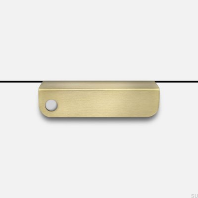 Edged furniture handle Edit O Brass Brushed Unpainted