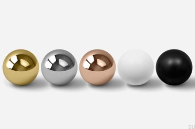 Odete M furniture knob, black lacquered brass