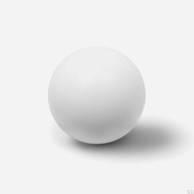 Odete M furniture knob, white lacquered brass