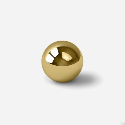 Odete S furniture knob, polished and lacquered brass