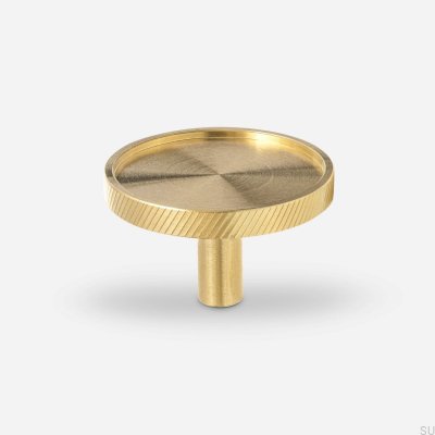 Furniture knob Rene L Brass Brushed Unpainted