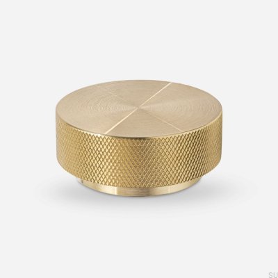 Tove L furniture knob, gold, brushed, unvarnished