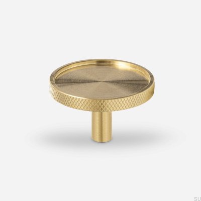 Vera L furniture knob, Brushed Brass, Unpainted