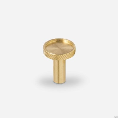 Furniture knob Vera S Brass Brushed Unpainted