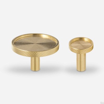 Furniture knob Vera S Brass Brushed Unpainted