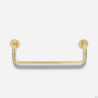 Lengthwise furniture handle Ava 128 Polished Brass