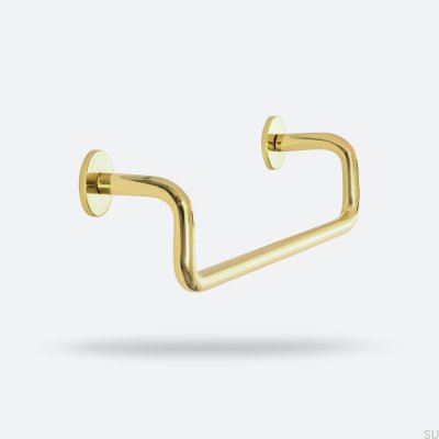 Lengthwise furniture handle Ava 128 Polished Brass