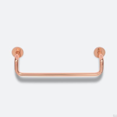 Lengthwise furniture handle Ava 128 Polished copper
