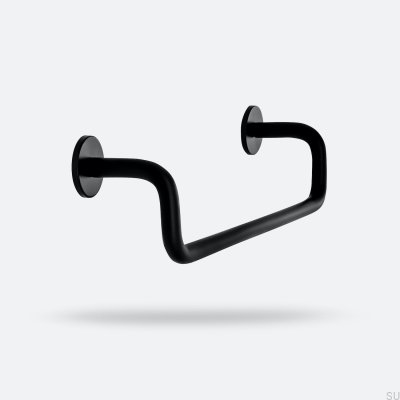 Ava 128 oblong furniture handle, black brass