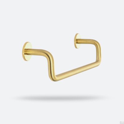 Lengthwise furniture handle Ava 128 Brass Unpainted