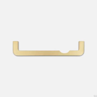 Elongated furniture handle Isa Dot 160 Brushed Brass