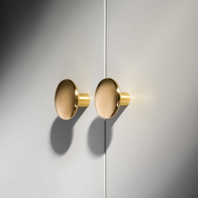 Celine M 35 furniture knob, Polished brass