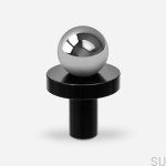 U.21.2.S--Gałka-meblowa-Pola-Mosiężna-Srebrna-Chromowana-z-Aluminiową-Czarną-Podkładką-Open&Hide-Skandynawskie-Uchwyty_1