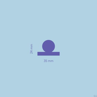 Mona S 35 Polished Brass Furniture Knob with Gold Brushed Pad