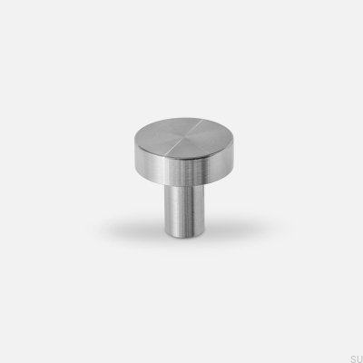 Nena S Short Inox Furniture Knob Steel Silver