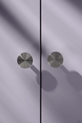 Nena S Short Inox Furniture Knob Steel Silver