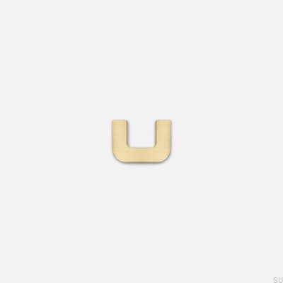  Isa XS 32 oblong furniture handle, brushed brass, unvarnished