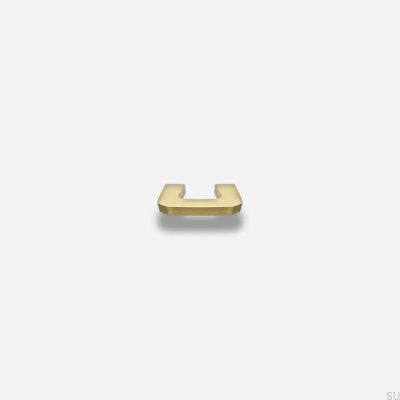  Isa XS 32 oblong furniture handle, brushed brass, unvarnished