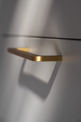 Lengthwise furniture handle Isa 128 Brass Brushed Unpainted