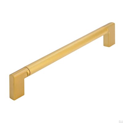 Elongated furniture handle 2457 160 Aluminum Gold Brushed