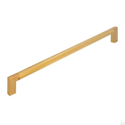 Elongated furniture handle 2457 320 Aluminum Gold Brushed
