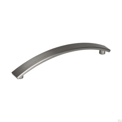 Elongated furniture handle Malen 128 Silver Brushed (inox look)