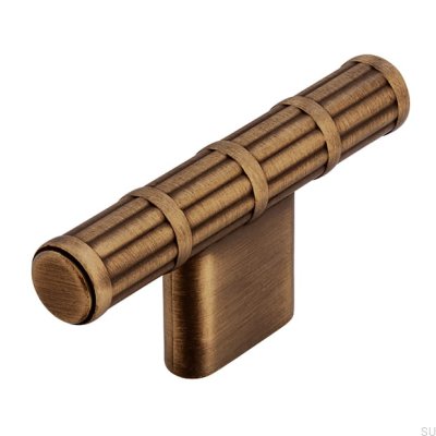 T-Bar 2607 69 Metal Antique Gold Furniture Knob