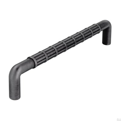 Elongated furniture handle 2608 160 Metal Silver Brushed