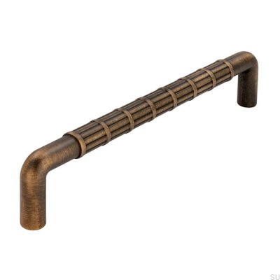 Elongated furniture handle 2608 160 Metal Antique Gold