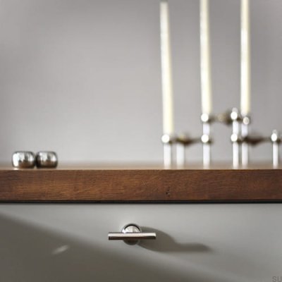 T-Bar Marbelo 04 Furniture Knob Brass Nickel Brushed