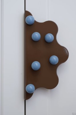 Mare 200 Steel Brown Furniture Edge Handle with Blue Balls