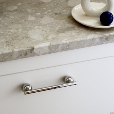 Marbelo 04 M Brass Silver Chrome Furniture Handle