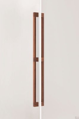 Hako Big 960 Wooden Walnut Double-sided Elongated Furniture Handle