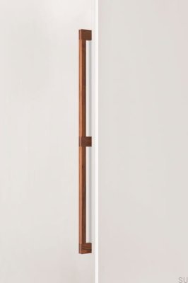 Hako Big 960 Wooden Walnut Elongated Single-Sided Furniture Handle