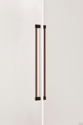 Casey Big 736 Double-sided Elongated Furniture Handle, Aluminum, Matte Brown