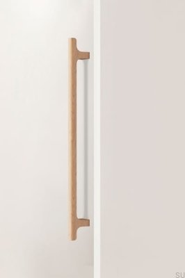 Hinoki Wood Big 416 Wooden Oak Unvarnished Elongated Furniture Handle