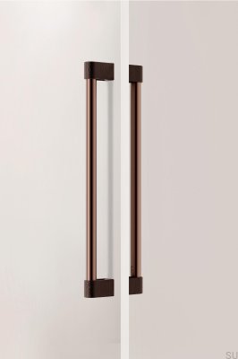 Casey Big 416 Double-Sided Elongated Furniture Handle, Aluminum, Matte Brown