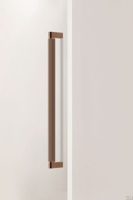Brooklyn Big 448 Aluminium Brown Brushed Single-Sided Elongated Furniture Handle